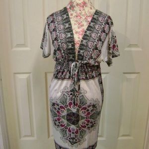 Swimsuit cover or Dress with a Deep V Neckline